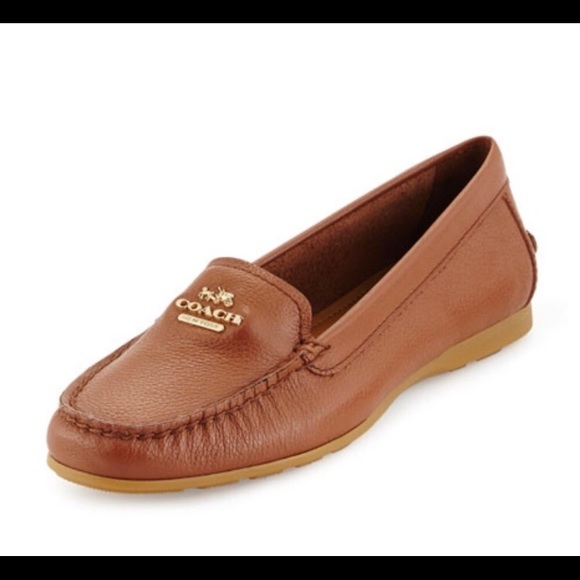 Coach Shoes - Coach opal pebble grain leather loafers